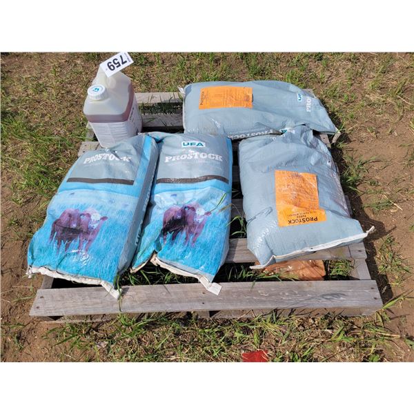 4 bags of 16:16 Prostock mineral, 10L jug  of Curtail M herbicide.