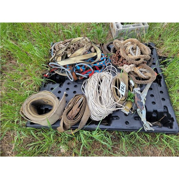 Winch, tow straps, chain, elec. fence wire etc.