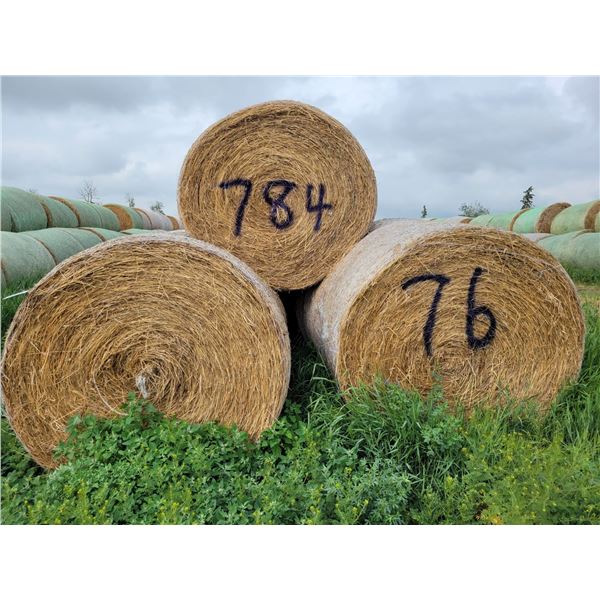 (Selling by the pile) Approx. 76 bales of 2 year old hay.  One lot. Buyer to load out.