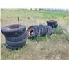 Image 6 : Assorted truck and tractor tires and rims. Various sizes.