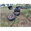 Image 7 : Assorted truck and tractor tires and rims. Various sizes.