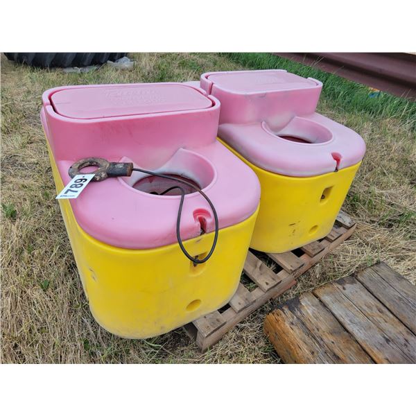 2 Ritchie Thrifty King CT2-2000 automatic waterers.  2 drink area.