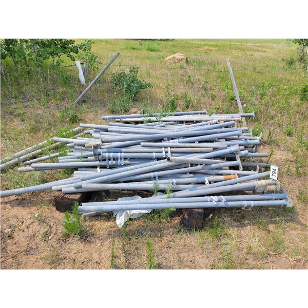 Qty of galv. chain link pipe.