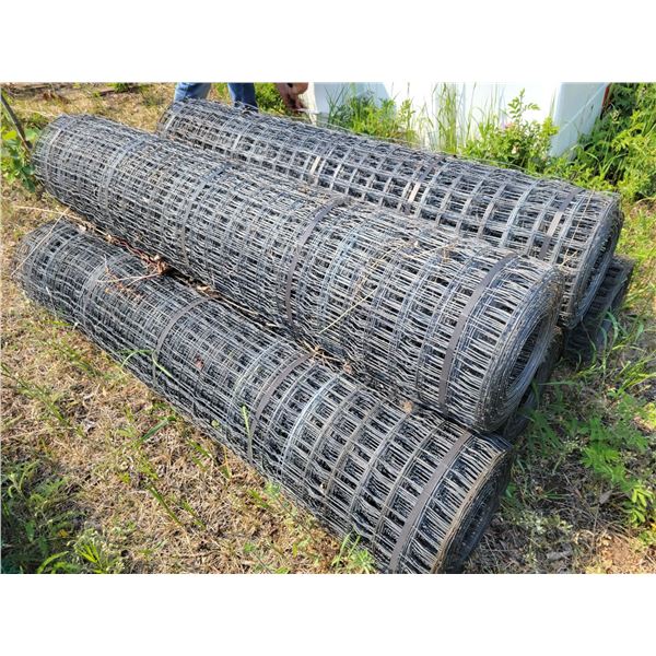 55" mesh wire rolls. 5 rolls, as new.