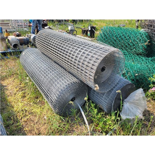 welded wire rolls. 48" x 100ft.  3 rolls, as new.