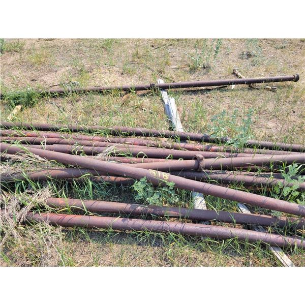 Qty of 2.5” boiler pipe w/ends. Various lengths. . Approx 13 sections.