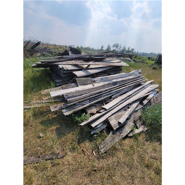 Assortment of 10ft wood slabs.