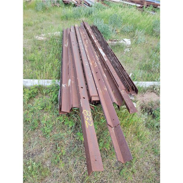 Large Qty of 8ft angle iron. Approx 3" x 3" x 1/2".