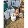 Image 2 : Propane tanks w/ propane. 2-20lbs, 3-30lbs, 3-10lbs, 2-100lbs.