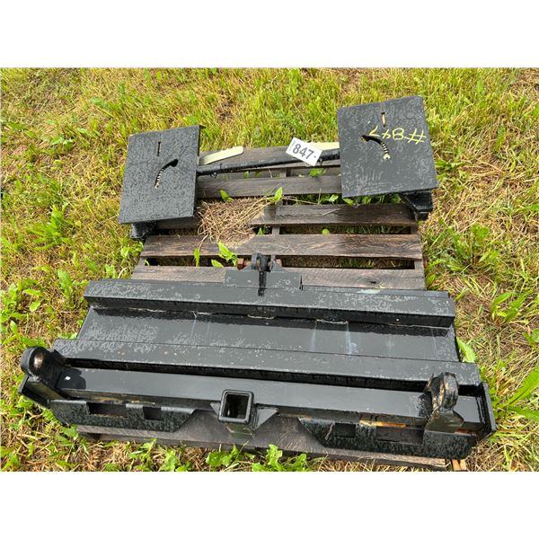 HLA skid steer quick attachment. 3pt hitch, skid steer. SN 21LA09902.