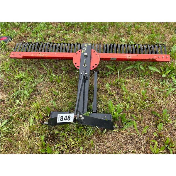 Farm King sand rake. 3pt hitch, heavy duty.