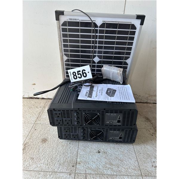 2 digital power inverter. 3000w , w/ 25w solar panel and controller.