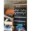 Image 9 : 2 cabinets, 2 trunks, 8 brief cases of records & a tracks, torch, roll of twine etc