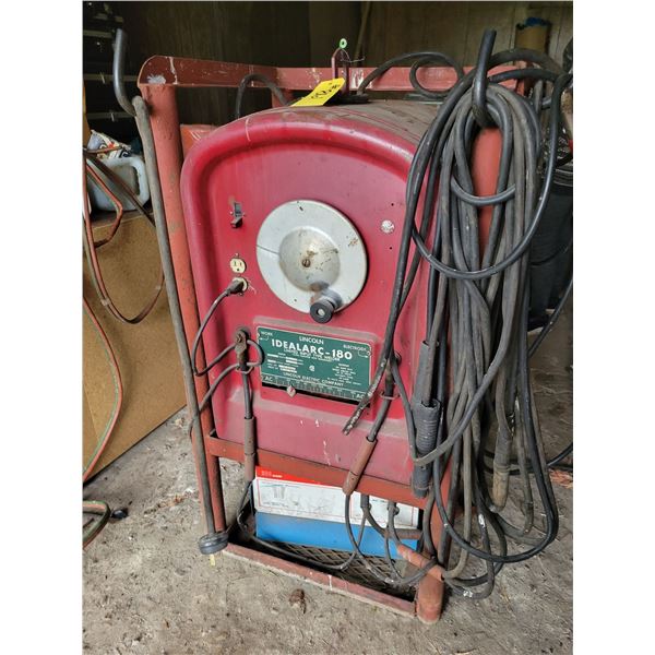 Lincoln Ideal Arc 180 ac welder w/dc converter,cables etc.