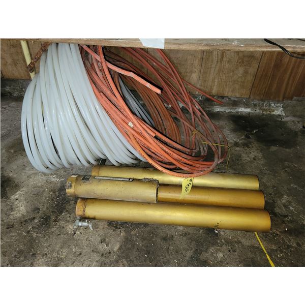 Assortment of hoses and 5000psi air cylinders. Good condition.