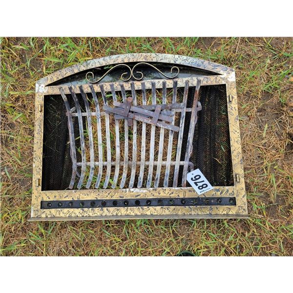 Fireplace front and log holder.