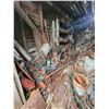 Image 2 : Contents of wood building. Qty  of scrap metal.