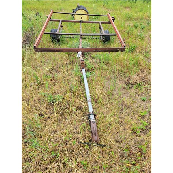 Farm use trailer. Bent draw bar, bad tire. 4ft set of roller packers.