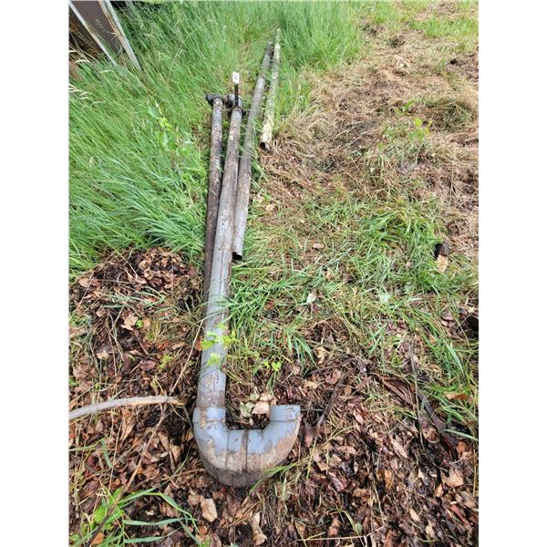 Lot of approx  4 sections of  sewer pipes.  Approx 4" x 14ft.