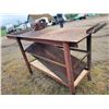 Image 2 : Metal table w/vice.Approx  70" x 22" x 36".