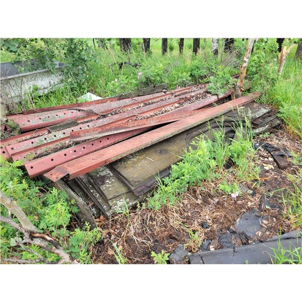 Butler building interior wall frame.