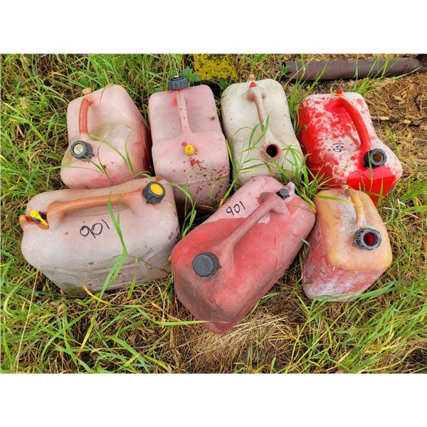 Qty  of approx 7 jerry cans.