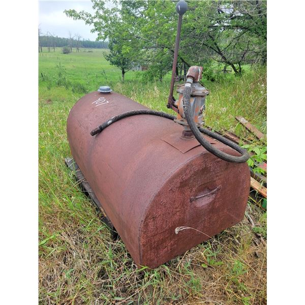 Gas boy 300 gallon tidy tank w/ hand pump.
