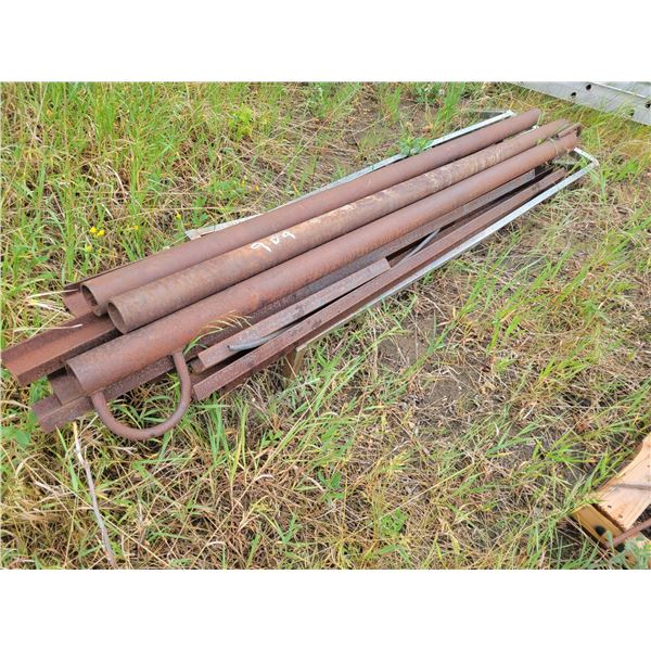 Lot of various c-channel pipe w/hook. Approx 6ft.