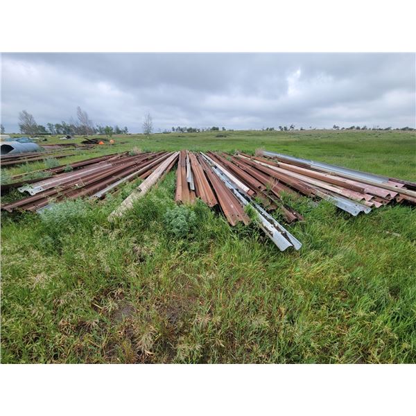 Large Qty  of guard rail. Approx 39ft, approx 74 in lot.