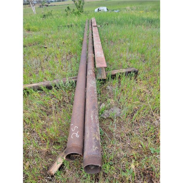 I beam approx 3/8" 6.5ft X 8ft and various pipe.