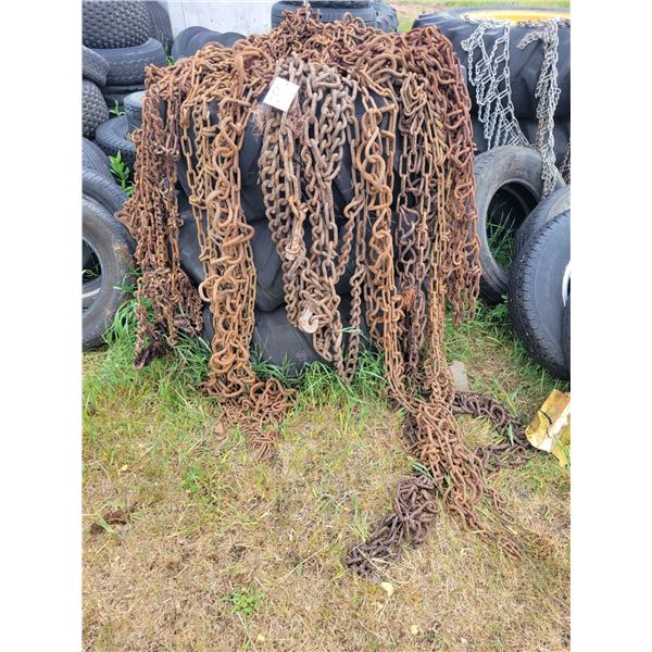 Various tractor and tire chains.