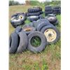 Image 1 : Large Qty  of various sized tires.