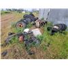 Image 1 : Qty  of tires of various sizes, rims, belting rolls.