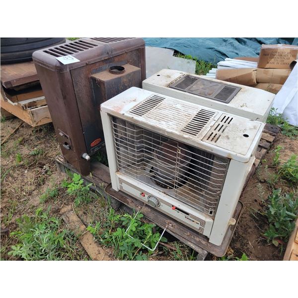 3 kerosene amd propane heaters.