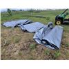 Image 1 : Approx 3 Inland plastic hay tarps. Silver.
