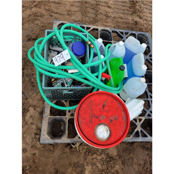 Aluminum trailer acid, degreaser, wiper fluid, and misc soaps, cleaner etc.