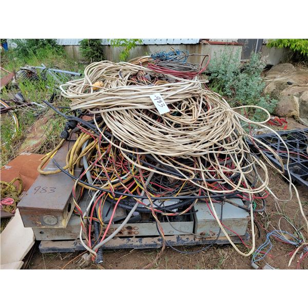 Qty  of copper wire and elec. boxes.