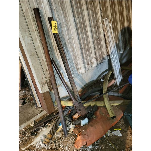 Qty  of various hoses, plastic pipe etc .