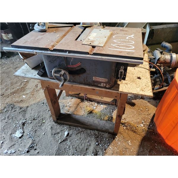 Table saw and table.