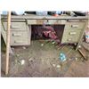 Image 2 : Metal desk w/contents.Aerosels, tools, axes, hammers etc.