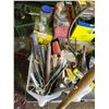Image 6 : Metal desk w/contents.Aerosels, tools, axes, hammers etc.