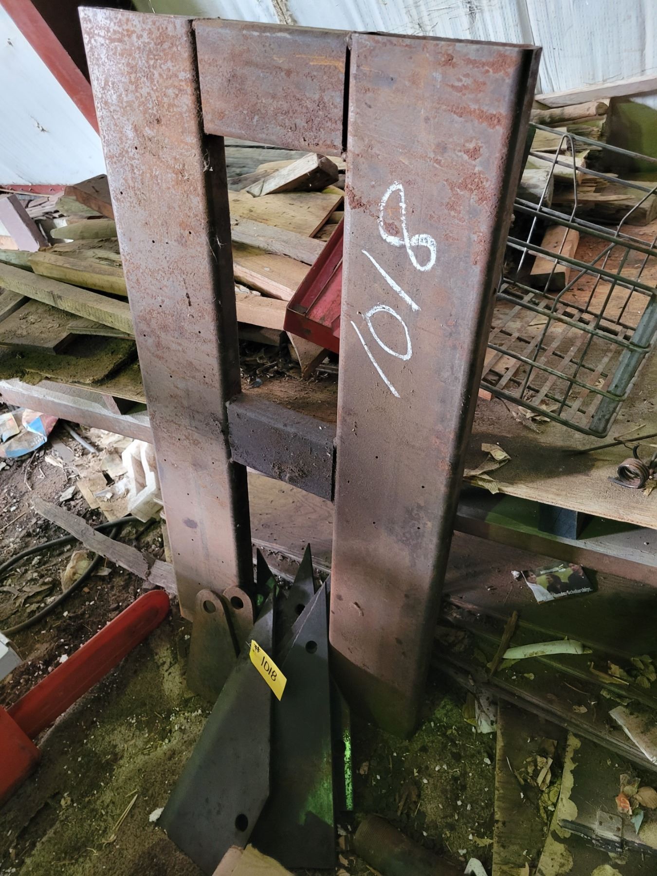 Front end loader frame. Cut outs etc.