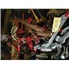 Image 5 : Pallet of chains, shackles,cable puller, straps and misc.