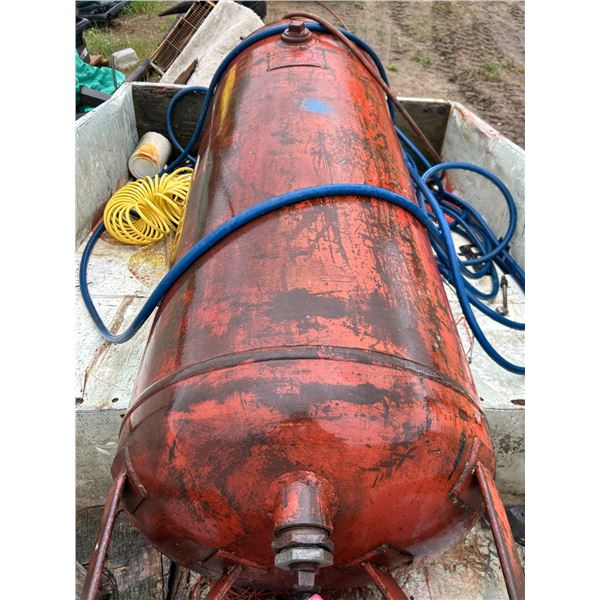 Portable air pressure tank. Approx 60gallon. Trailer sells separate.