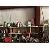Image 4 : Contents of south wall.  All content on shelves, and floor. Washers, bolts, wrenches, grease, tools