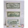 Image 5 : Canada $1 Bills (3):  - 1954 Beattie/Rasminsky #HM8804277 - 1967 Beattie/Rasminsky # 1867 1967 - 197