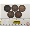 Image 1 : Canada Large Cent (5): 1902; 1915; 1918; 1918; 1919 (SEE PICS!)  (Listing & Descriptions are a GUIDE