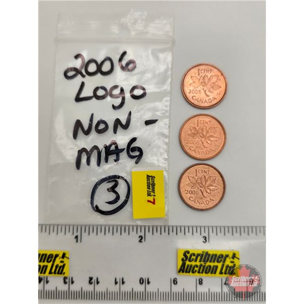 Canada One Cent (3): 2006 Logo : Non-Mag (SEE PICS!)  (Listing & Descriptions are a GUIDE ONLY and a