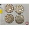 Image 2 : Canada Fifty Cent (4) : 1950; 1951; 1952; 1953 (SEE PICS!)  (Listing & Descriptions are a GUIDE ONLY