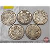 Image 2 : Canada Fifty Cent (5) : 1950; 1951; 1952; 1953; 1954 (SEE PICS!)  (Listing & Descriptions are a GUID